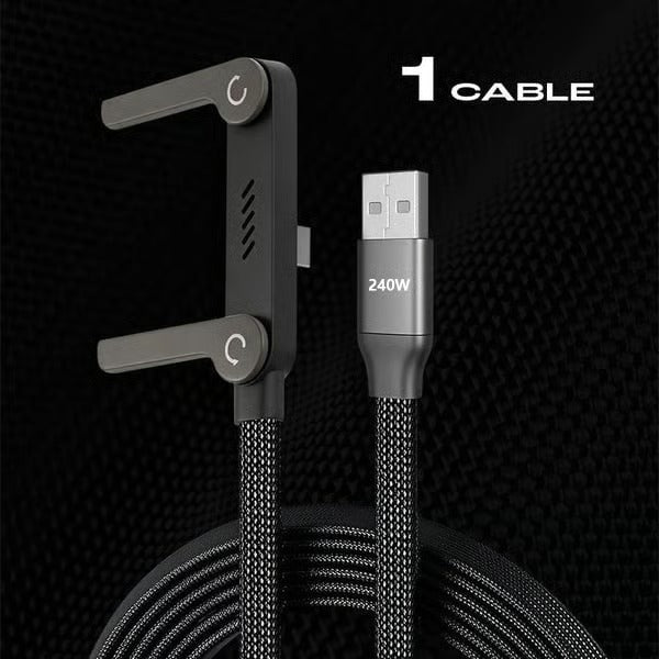 Cablu Încărcare cu Suport Integrat 240W