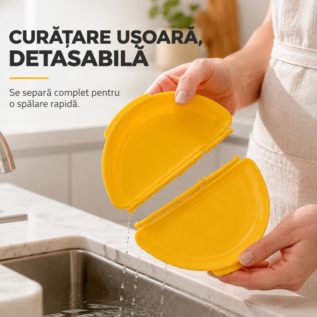 🍳 Aparat 2-în-1 pentru Omletă și Ouă la Microunde