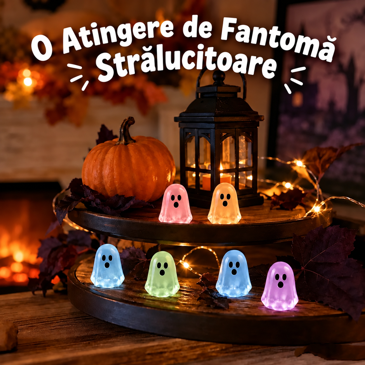 👻 Mini-Fantome Fosforescente – Set Decorativ Halloween ✨