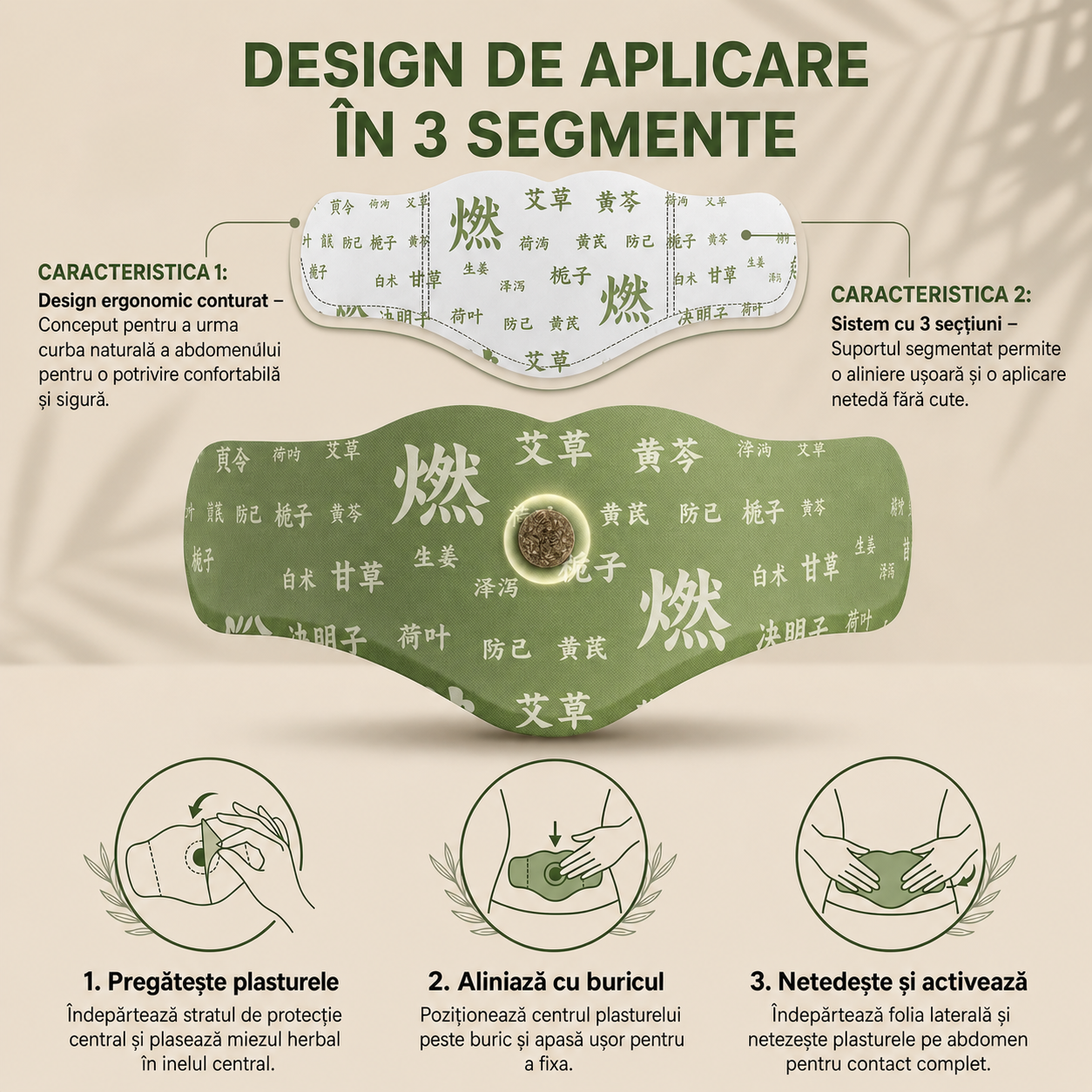 Plasturi Herbal Vital Pentru Balonare și Grăsime