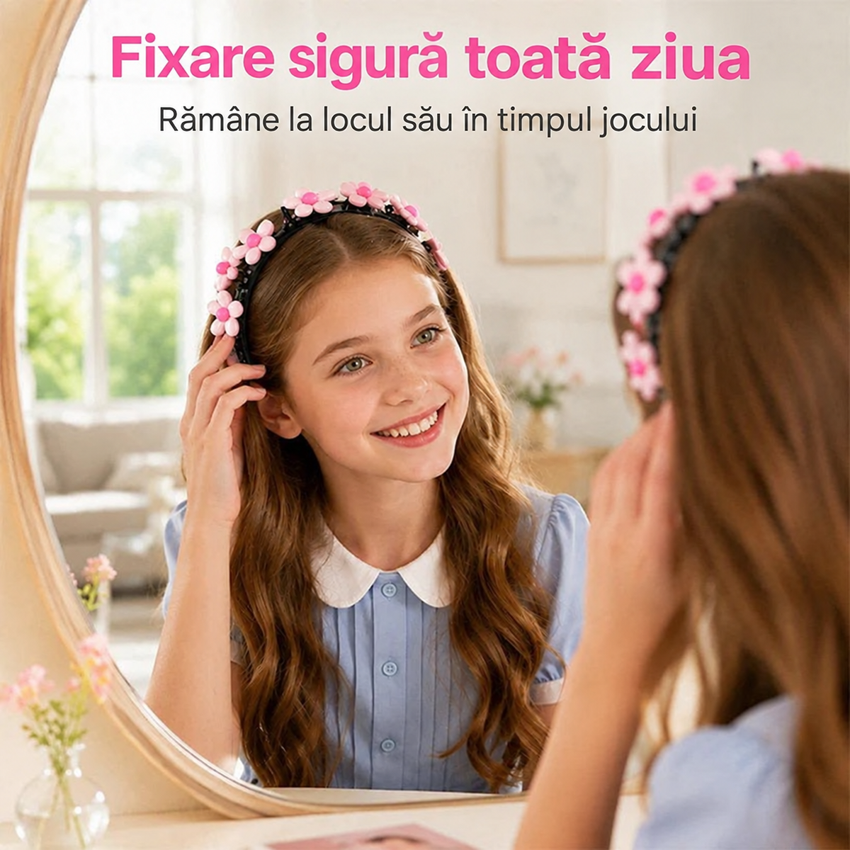 Bentiță de păr drăguță pentru fete 🎀🌺