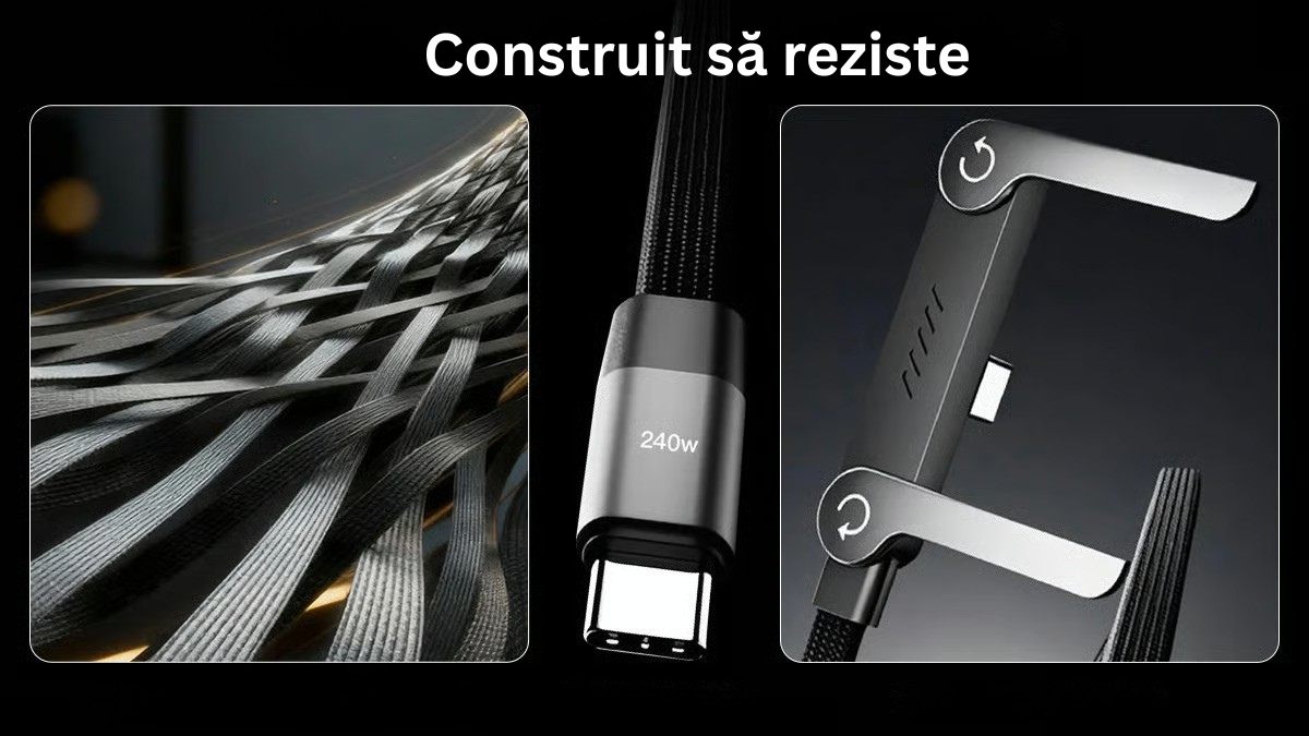 Cablu Încărcare cu Suport Integrat 240W