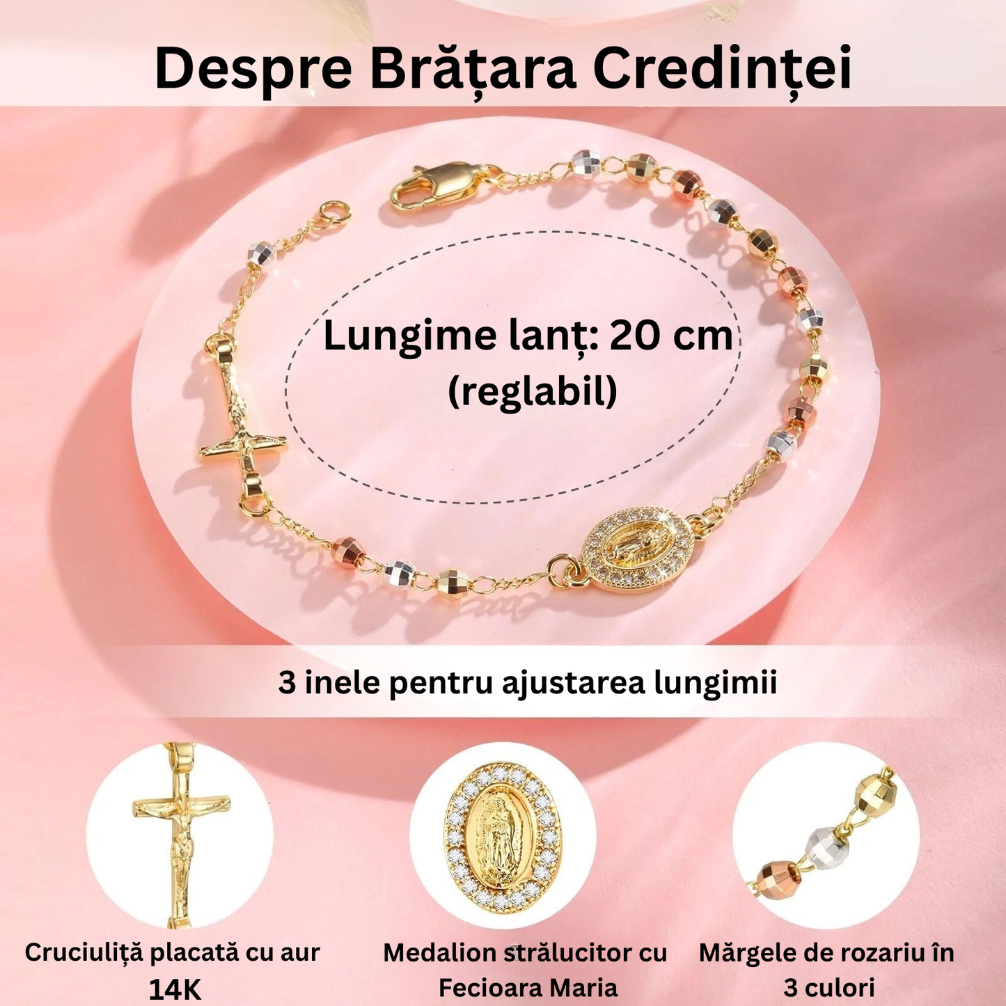 Brățara Credinței cu Fecioara Maria și Iisus Hristos