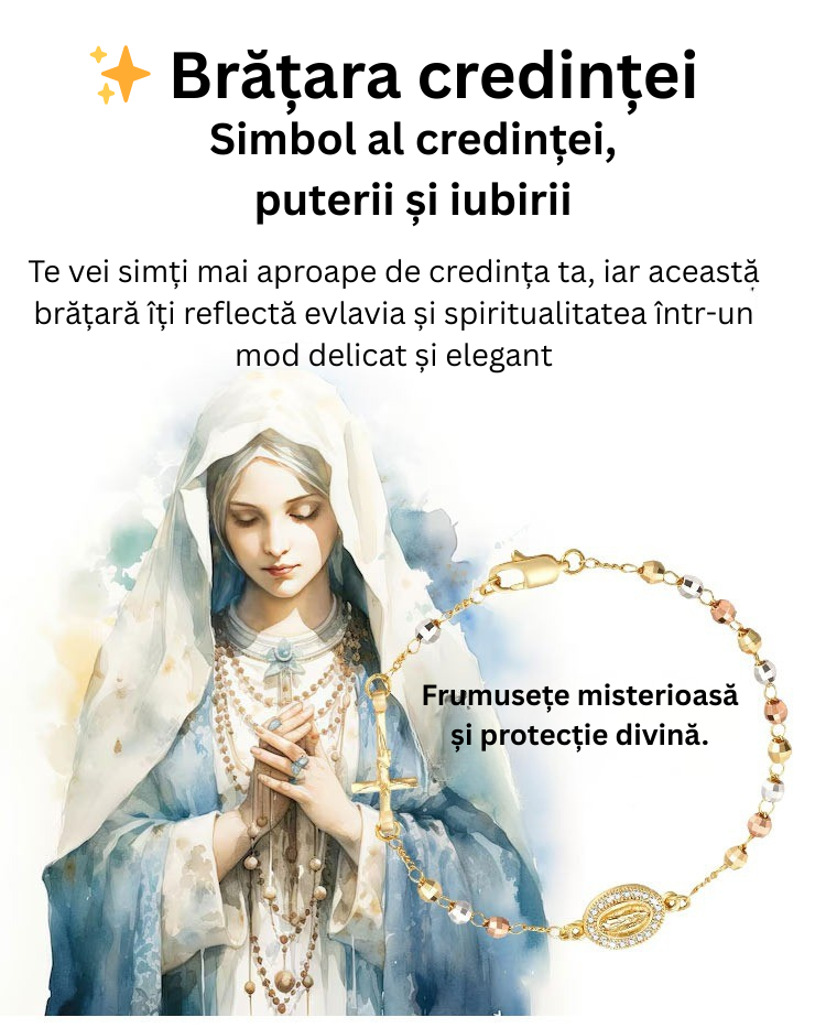 Brățara Credinței cu Fecioara Maria și Iisus Hristos