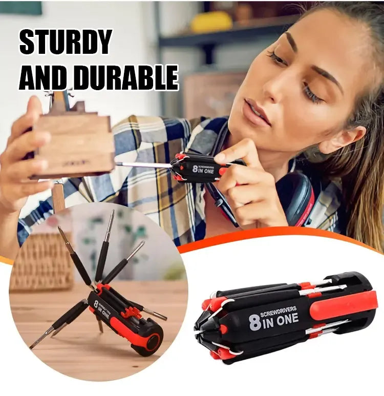 Șurubelniță Philips 8 în 1 cu lumină led