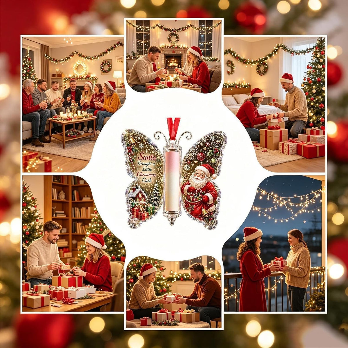 Fluture Ornamental pentru Bani de Crăciun 🦋💶